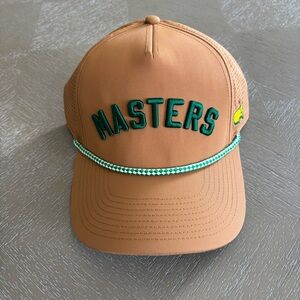 NWT RARE 2025 Tan Masters Cap with Green Embroidery